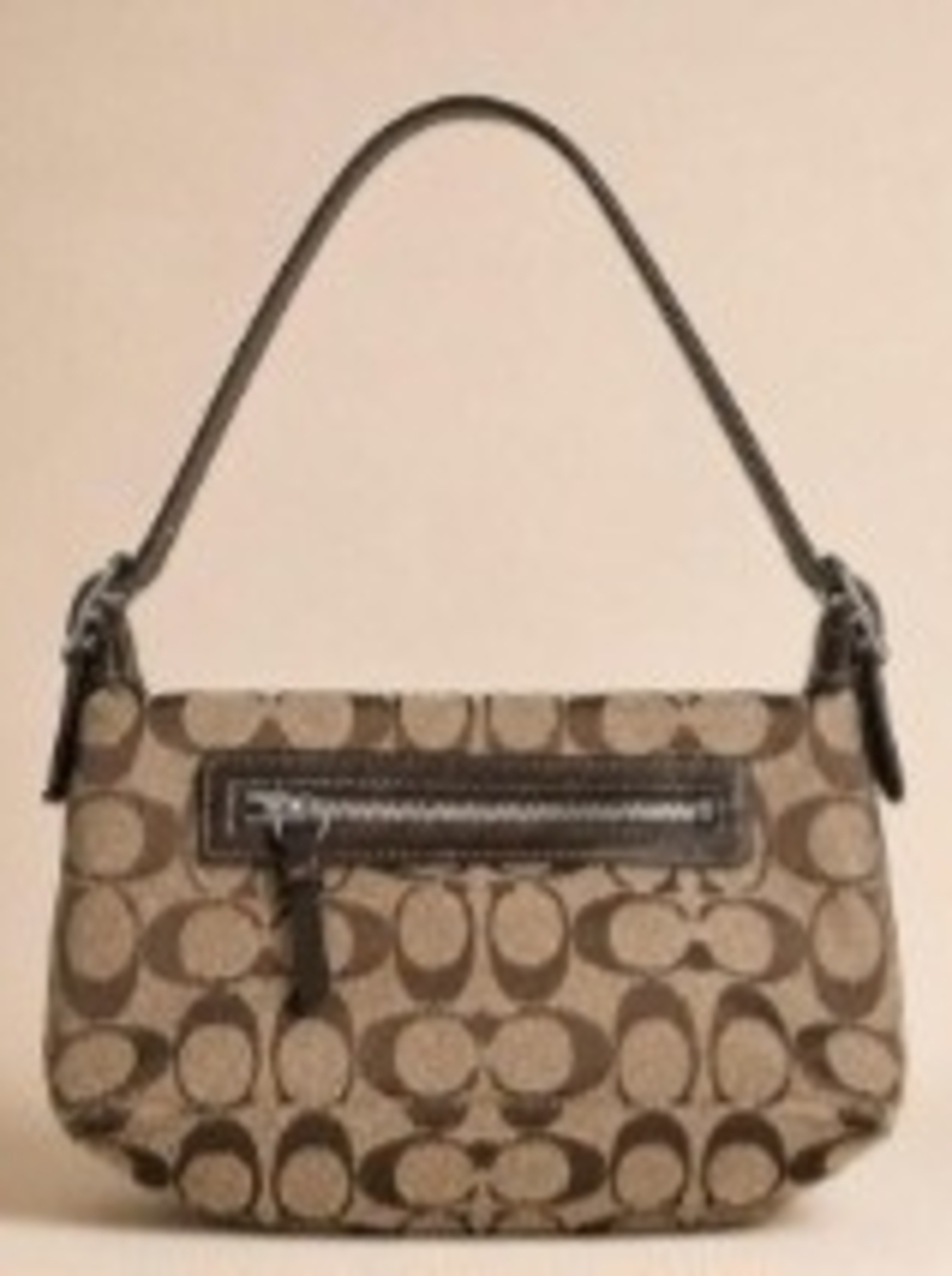 Coach Brown/Tan Signature Canvas Shoulder Bag